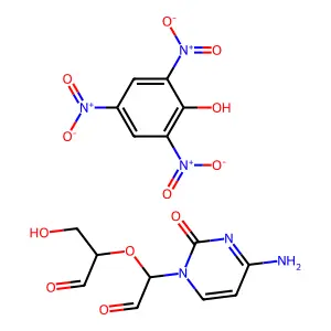 2-[1-(4-amino-2-oxopyrimidin-1-yl)-2-oxoethoxy]-3-hydroxypro structure
