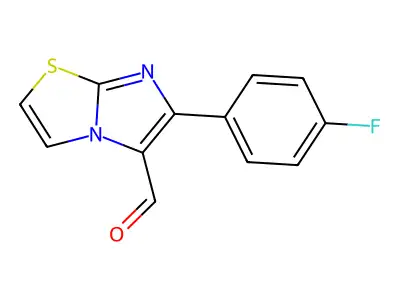 6-(4-Fluorophenyl)imidazo[2,1-b][1,3]thiazole-5-carbaldehyde structure