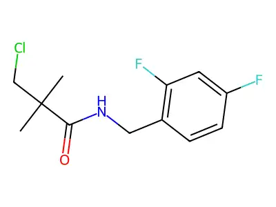 N1-(2,4-Difluorobenzyl)-3-Chloro-2,2-Dimethylpropanamide structure