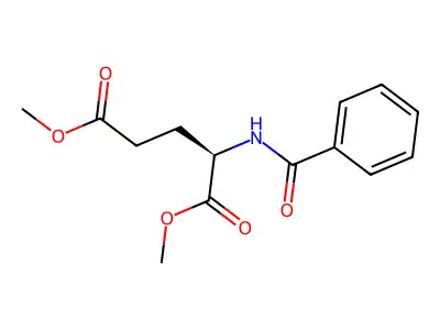 Dimethyl 2-benzamidopentanedioate structure