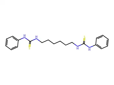 1-Phenyl-3-{6-[(phenylcarbamothioyl)amino]hexyl}thiourea structure