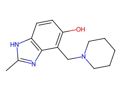 2-Methyl-7-(piperidin-1-ylmethyl)-1H-benzo[d]imidazol-6-ol structure