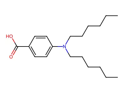 4-(Dihexylamino)benzoic acid structure