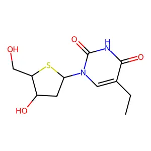 2'-Deoxy-5-ethyl-4'-thiouridine structure