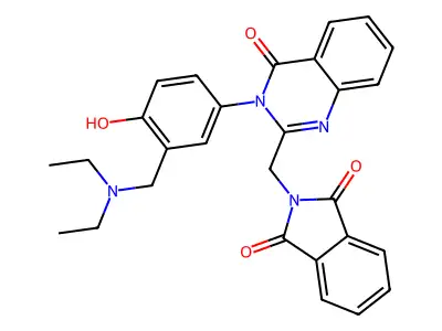 1H-Isoindole-1,3(2H)-dione, 2-((3-(3-((diethylamino)methyl)-4-hydroxyphenyl)-3,4-dihydro-4-oxo-2-quinazolinyl)methyl)- structure