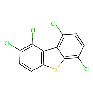 Dibenzothiophene, 1,2,6,9-tetrachloro- structure