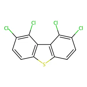 Dibenzothiophene, 1,2,8,9-tetrachloro- structure