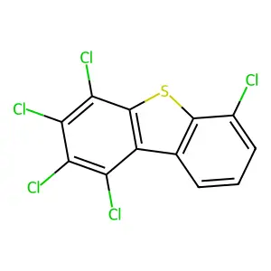 Dibenzothiophene, 1,2,3,4,6-pentachloro- structure
