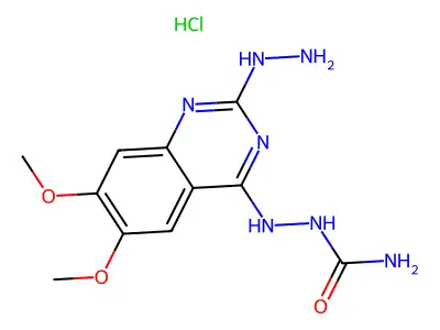 6,7-Dimethoxy-4-semicarbazido-2-hydrazinoquinazoline hydrochloride structure
