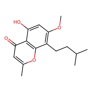 Chromone, 5-hydroxy-8-isopentyl-7-methoxy-2-methyl- structure