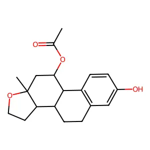 3-Hydroxy-17-oxoestra-1,3,5(10)-trien-11-yl acetate structure