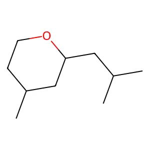 2H-Pyran, tetrahydro-4-methyl-2-(2-methylpropyl)- structure