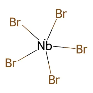 五溴化鈮 structure