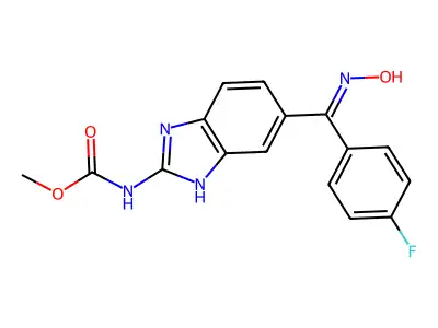 Methyl [5-[(4-Fluorophenyl) (Hydroxyimino)Methyl]-1H-Benzimidazol-2-yl]Carbamate structure