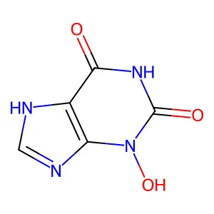 3,9-Dihydro-3-hydroxy-1H-purine-2,6-dione structure