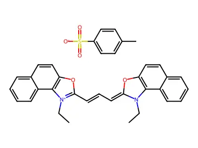 (2Z)-1-ethyl-2-[(E)-3-(1-ethylbenzo[e][1,3]benzoxazol-1-ium- structure