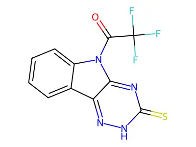 3H-1,2,4-Triazino(5,6-b)indole-3-thione, 2,5-dihydro-5-(trifluoroacetyl)- structure