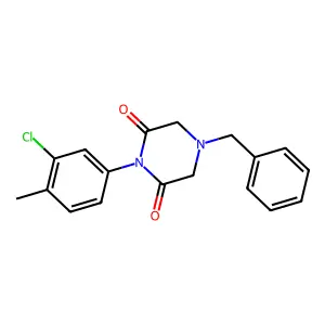 2,6-Piperazinedione, 4-benzyl-1-(3-chloro-4-methylphenyl)- structure
