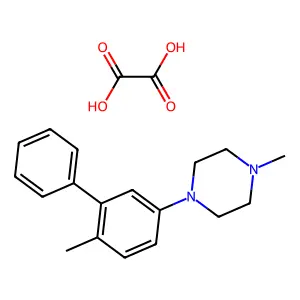 Piperazine, 1-(6-methyl-1,1'-biphenyl-3-yl)-4-methyl-, oxalate, hemihydrate structure