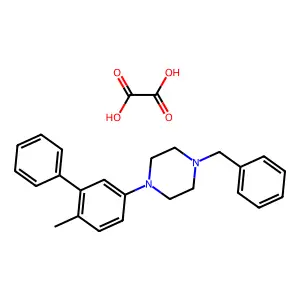 Piperazine, 1-benzyl-4-(6-methyl-1,1'-biphenyl-3-yl)-, oxalate structure