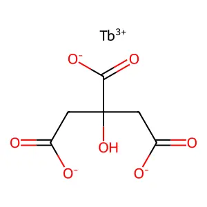 1,2,3-Propanetricarboxylic acid, 2-hydroxy-, terbium(3+) salt (1:1) structure