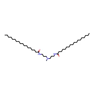 N,N'-((methylimino)bis(trimethylene))bis(stearamide) structure