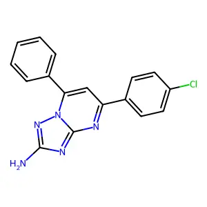 5-(4-Chlorophenyl)-7-phenyl-[1,2,4]triazolo[1,5-a]pyrimidin-2-amine structure