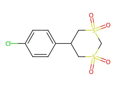 5-(4-Chlorophenyl)-1,3-dithiane 1,1,3,3-tetraoxide structure