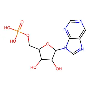 (3,4-Dihydroxy-5-purin-9-yloxolan-2-yl)methyl dihydrogen phosphate structure