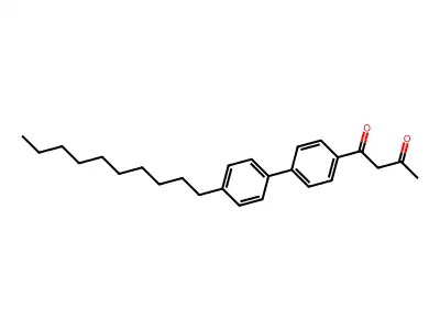 1-(4'-Decyl[1,1'-biphenyl]-4-yl)-1,3-butanedione structure