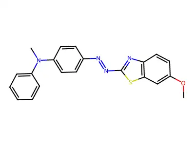6-Methoxy-2-[p-(N-methylanilino)phenylazo]benzothiazole structure