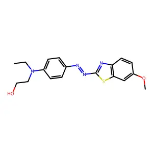 2-(N-ethyl-p-((6-methoxybenzothiazol-2-yl)azo)anilino)ethanol structure