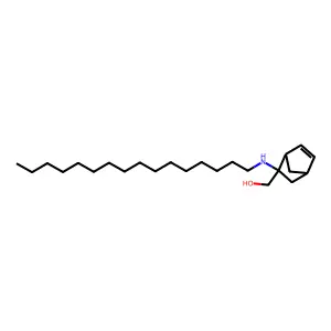 2-Hexadecylamino-2-hydroxymethylnorbornene structure