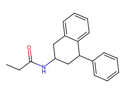 N2-(4-methoxyphenyl)-6-(1-piperidinylmethyl)-1,3,5-triazine-2,4-diamine structure