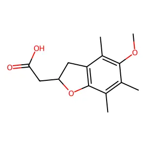2,3-Dihydro-5-methoxy-4,6,7-trimethyl-2-benzofuranyl acetic acid structure