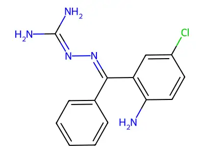 2-(((2-Amino-5-chlorophenyl)phenylmethylidene)amino)guanidine structure