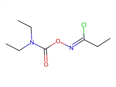 Propanimidoyl chloride,N-[[(diethylamino)carbonyl]oxy]- structure