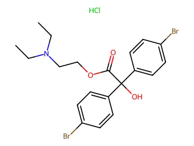 2-(Diethylamino)ethyl 4-bromo-alpha-(4-bromophenyl)-alpha-hydroxybenzeneacetate hydrochloride structure