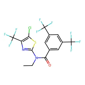 N-(5-Chloro-4-(trifluoromethyl)-1,3-thiazol-2-yl)-N-ethyl-3,5-bis(trifluoromethyl)benzamide structure