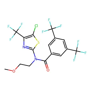 N-(5-Chloro-4-(trifluoromethyl)-1,3-thiazol-2-?yl)-N-(2-methoxyethyl)-3,5-bis(trifluoromethyl)benzamide structure