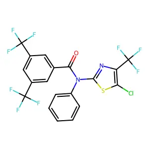 N-(5-Chloro-4-(trifluoromethyl)-1,3-thiazol-2-yl)-N-phenyl-3,5-bis(trifluoromethyl)benzamide structure
