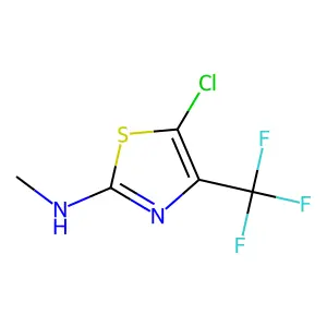 5-chloro-N-methyl-4-(trifluoromethyl)-1,3-thiazol-2-amine structure