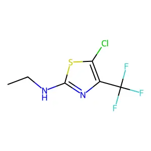 5-chloro-N-ethyl-4-(trifluoromethyl)-1,3-thiazol-2-amine structure