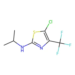 5-chloro-N-propan-2-yl-4-(trifluoromethyl)-1,3-thiazol-2-amine structure