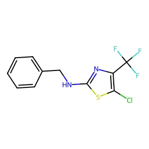 5-Chloro-N-(phenylmethyl)-4-(trifluoromethyl)-1,3-thiazol-2-amine structure