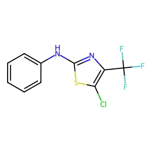 5-chloro-N-phenyl-4-(trifluoromethyl)-1,3-thiazol-2-amine structure