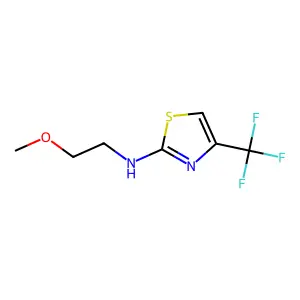 N-(2-methoxyethyl)-4-(trifluoromethyl)-1,3-thiazol-2-amine structure