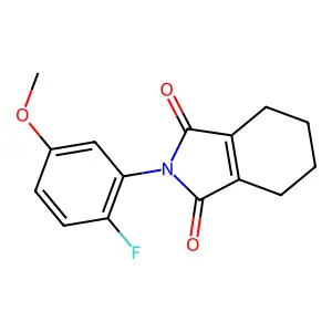 1H-Isoindole-1,3(2H)-dione, 2-(2-fluoro-5-methoxyphenyl)-4,5,6,7-tetrahydro- structure