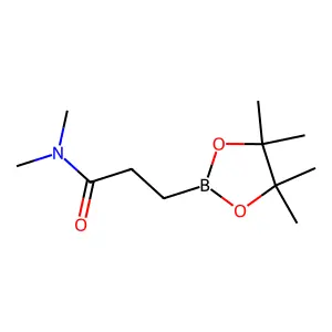 N,N-dimethyl-3-(4,4,5,5-tetramethyl-1,3,2-dioxaborolan-2-yl)propanamide structure