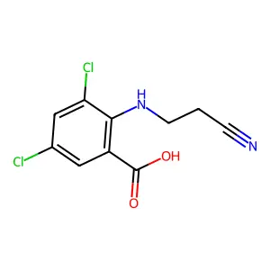 3,5-Dichloro-2-[(2-cyanoethyl)amino]benzoic acid structure